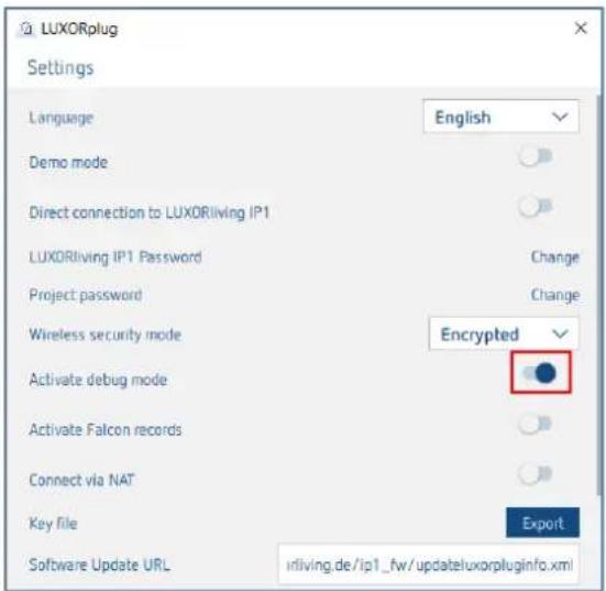 THEBEN LUXORliving M130 - Mode de débogage - 1