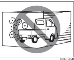 SUZUKI Carry (2019) - Avertissement du gaz d'échappement - 1
