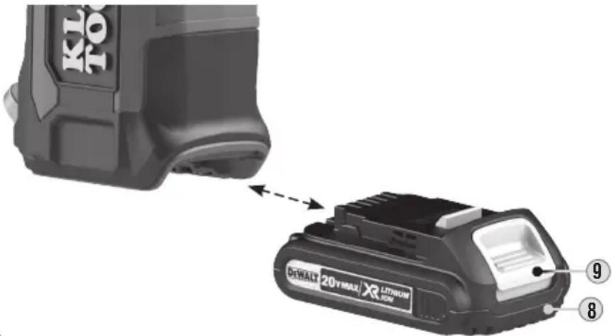 Klein Tools BAT207T11 - INSTALLING &amp; REMOVING BATTERY PACK - 1
