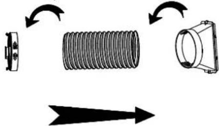 AireMax APE508CE - STEP 2 - TWIST THE EXHAUST HOSE CONNECTOR ONTO EXHAUST HOSE - 1