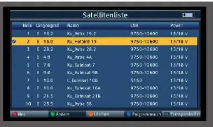 Telestar SATPLUS 4 - Updating the satellite channel list - 3
