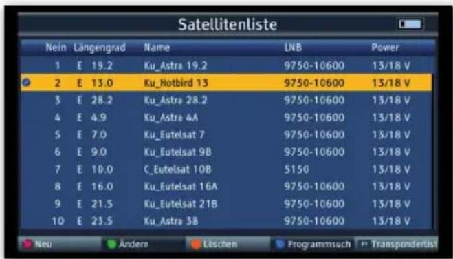 Telestar SATPLUS 4 - Satelliten Programmliste aktualisieren - 2