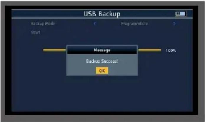 Telestar SATPLUS 4 - > Switch to the Start line and press OK. - 2