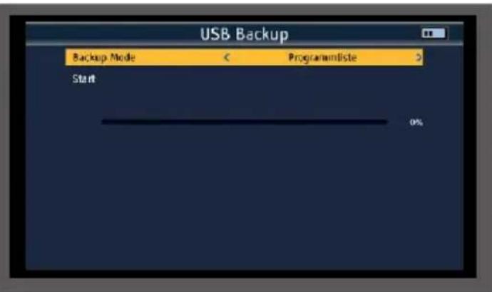 Telestar SATPLUS 4 - Saving settings to USB / USB backup - 2