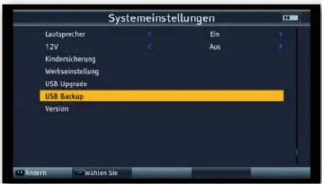 Telestar SATPLUS 4 - Programmliste auf einen USB Datenträger sichern - 1