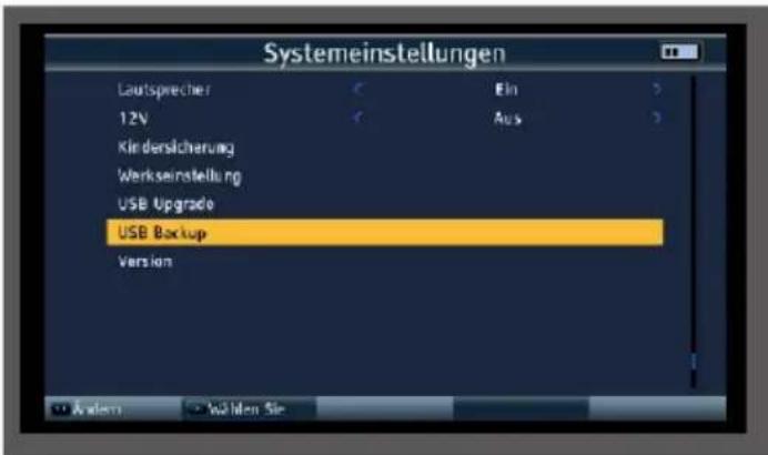 Telestar SATPLUS 4 - Saving settings to USB / USB backup - 1