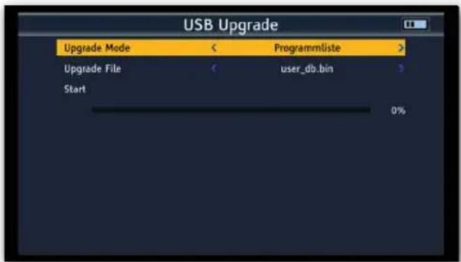 Telestar SATPLUS 4 - Programmliste über USB einspielen - 3