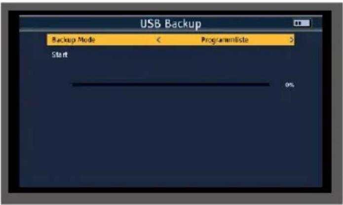 Telestar SATPLUS 4 - Een back-up maken van de programmaalijst op een USB-datatrager - 2