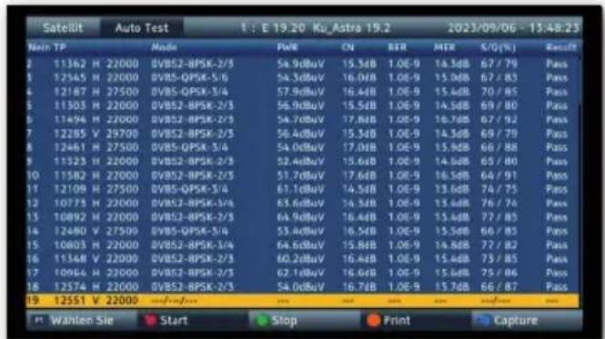 Telestar SATPLUS 4 - Transponder Auto Test Funktion - 2