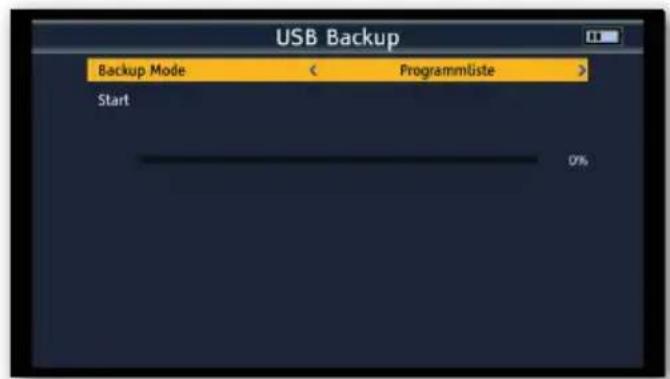 Telestar SATPLUS 4 - Einstellungen auf USB speichern / USB Backup - 2