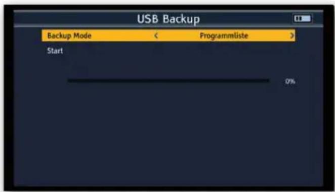 Telestar SATPLUS 4 - Programmliste auf einen USB Datenträger sichern - 2