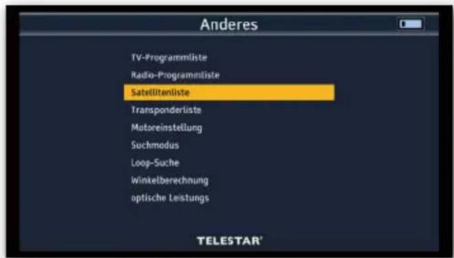 Telestar SATPLUS 4 - Satelliten Programmliste aktualisieren - 1