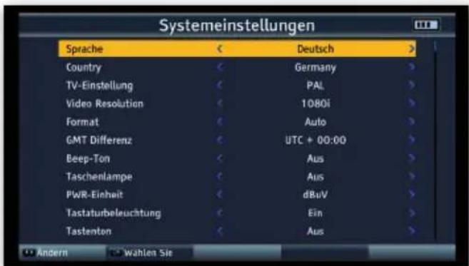 Telestar SATPLUS 4 - Systemeinstellungen - 2