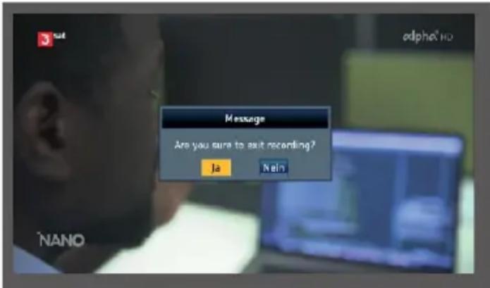 Telestar SATPLUS 4 - Program recording - 2