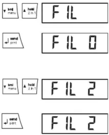 SECA 703 - Navegar no menu 1. Ligue a balança. - 3