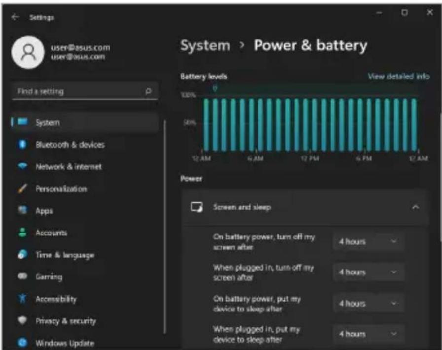 ASUS ROG Strix G18 - Éteindre l'écran lorsqu'il n'est pas utilisé - 3