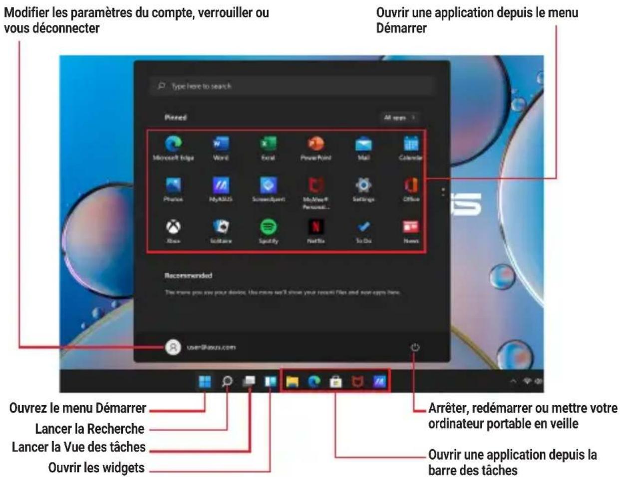 ASUS ROG Strix G18 - Menu Demarrer - 1