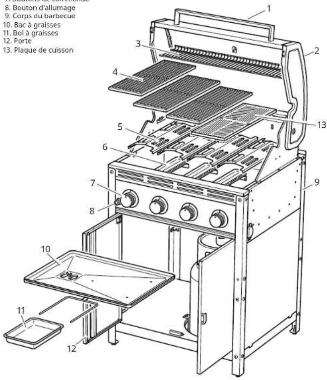 IKEA GRILLSKÄR 304.899.37 - LISTEDES COMPOSANTS - 1