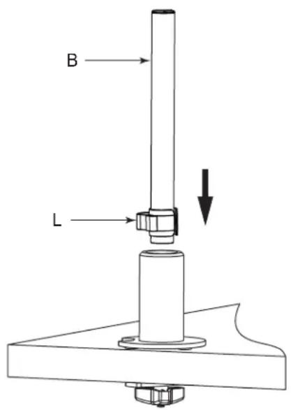 Middle Atlantic MM33X1BLK - ASSEMBLING POLE TO BASE - 1