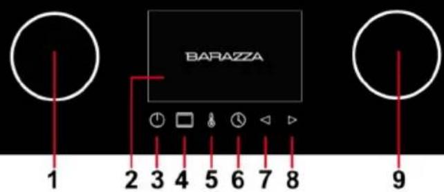 BARAZZA 1FEVEMCN - Panneau frontal des commandes - 1