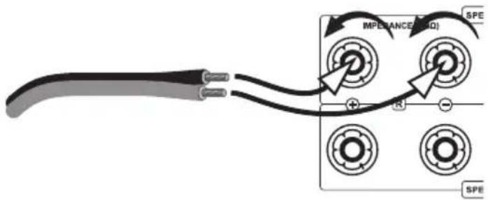 VINCENT SV737 - CONNECTION OF THE LOUDSPEAKERS - 3