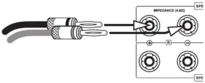 VINCENT SV737 - CONNECTION OF THE LOUDSPEAKERS - 1