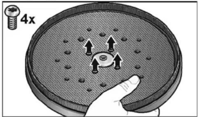 Flex GE 7 - Udskiftning af velcrotallerken eller bagskive - 1