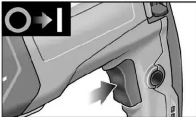 Flex CHE 228 R - Elektrowerkzeug einschalten - 1