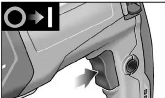 Flex CHE 228 R - Az elektromos szerszám   bekapcsolása - 1