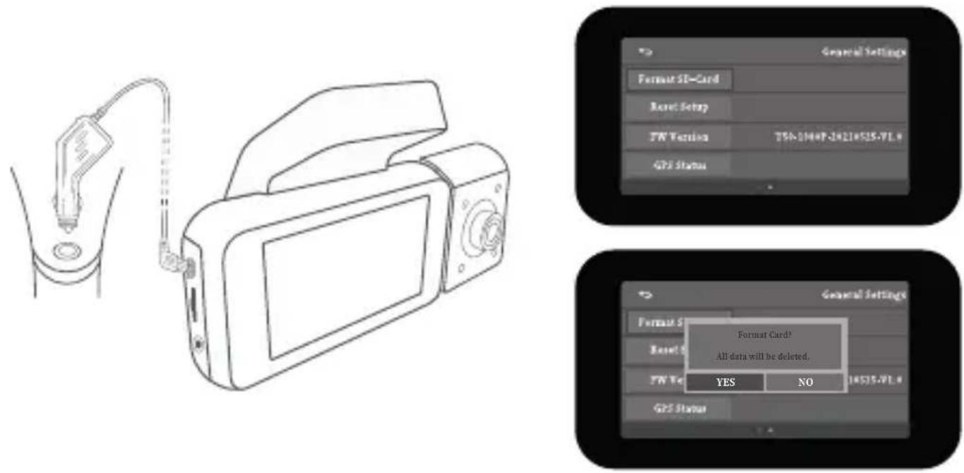 Rexing V5C - Alimentare la Telecamera e Formattare la Scheda di Memoria - 1