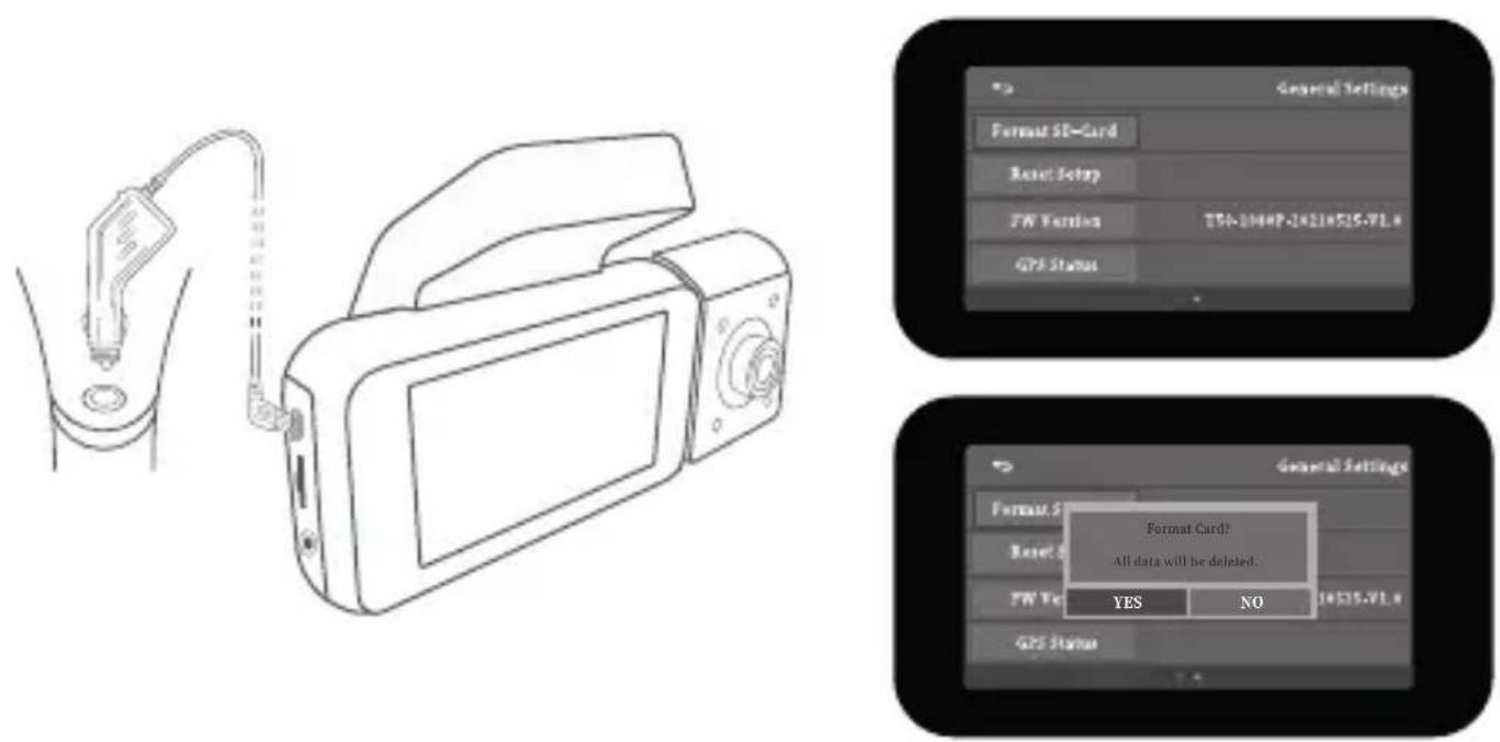 Rexing V5C - Encienda la Cámara y Formatee la Tarjeta de Memoria - 1