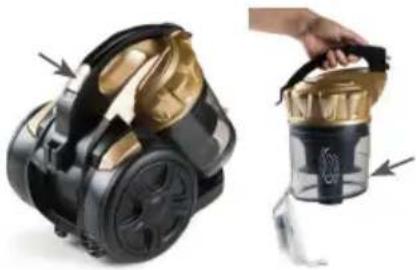 DOMO DO7297S - VUOTARE E PULIRE IL SERBATOIO DELLA POLVERE - 1