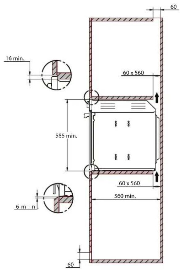 BERTAZZONI FMOD6115VLB2 - INSTALLING THE OVEN IN A TALL APPLIANCE HOUSING - 2