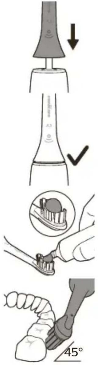 PHILIPS Sonicare DiamondClean Prestige 9900 HX9994 - Instrukcje dotyczace szczotkowania zębow - 1