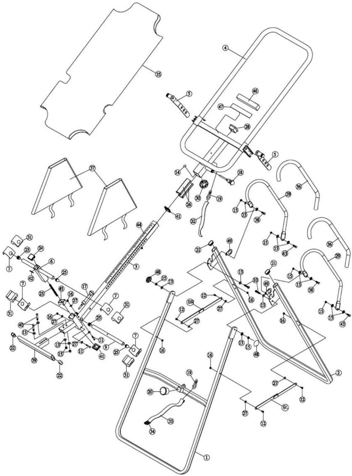 Sissel Hang Up - Exploded view Parts overview - 1