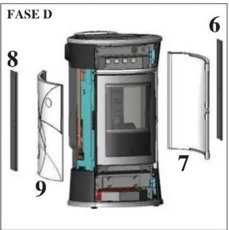 EDILKAMIN TRESOR - SMONTAGGIO CERAMICA LATO DESTRO (MANIGLIA): - 1
