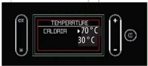 EDILKAMIN MILLA H 12 - Impostazione delle Temperature dell'acqua("TEMPERATURE" a display) - 2