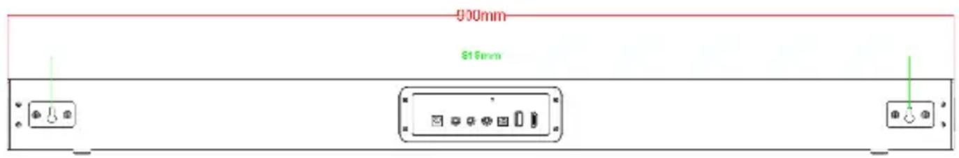 Majority Everest - Soundbar Wall Mount Dimensions - 1