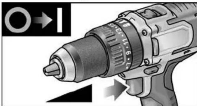 Flex PD 2G 18.0EC - Elektrisch gereedschap inschakelen - 1