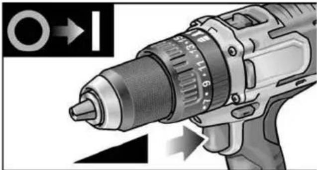 Flex PD 2G 18.0EC - Switching on the power tool - 1
