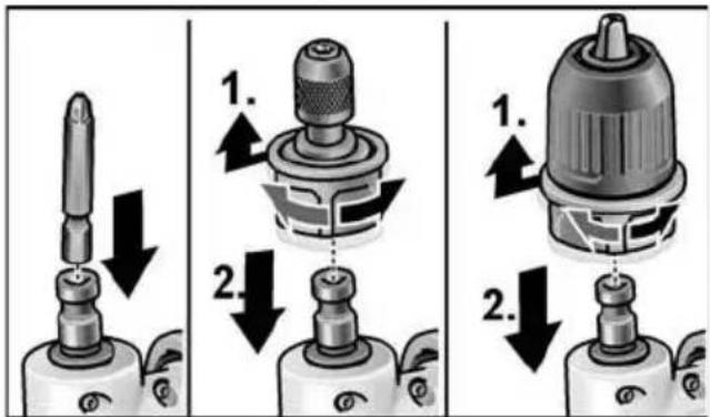 Flex PD 2G 18.0EC - Inserting the tools - 1