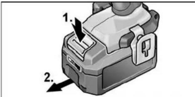 Flex PD 2G 18.0EC - Akumuliatoriaus jstatymas / keitimas - 2