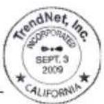 TRENDNET TEW809UB - Déclaration de conformité - 2