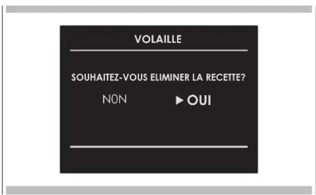 Fulgor Milano F7SP30W1 - Effacer une recette personnalisée : - 1