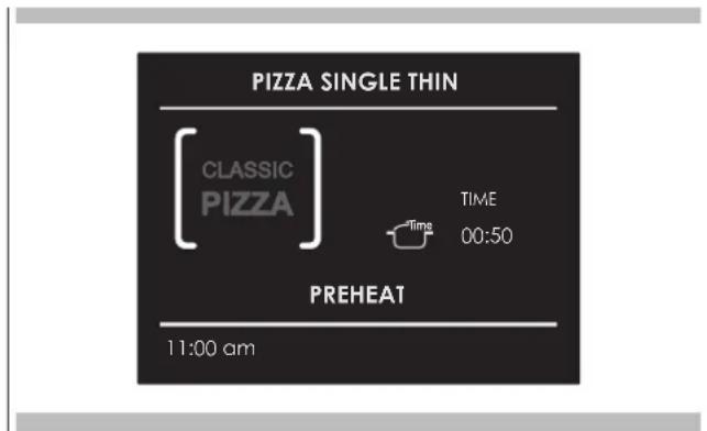Fulgor Milano F7SP30W1 - Selecting an already-set "CLASSIC PIZZA" recipe: - 2