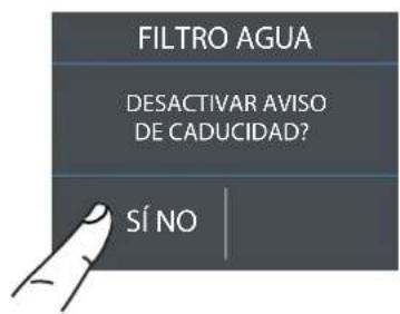Fulgor Milano F7SFC24S1L - 5a) Desactivación del filtro del agua - 5