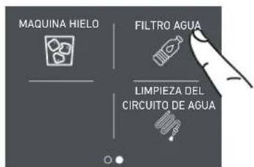 Fulgor Milano F7SFC24S1L - 5a) Desactivación del filtro del agua - 3