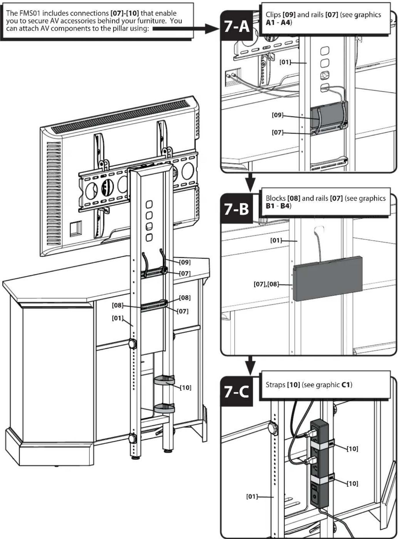 SANUS FMS01 - Attach FMS Connections for AV Accessories - 2