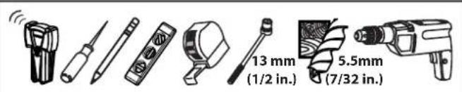 13 mm (1/2 in.) 5.5mm (7/32 in.)