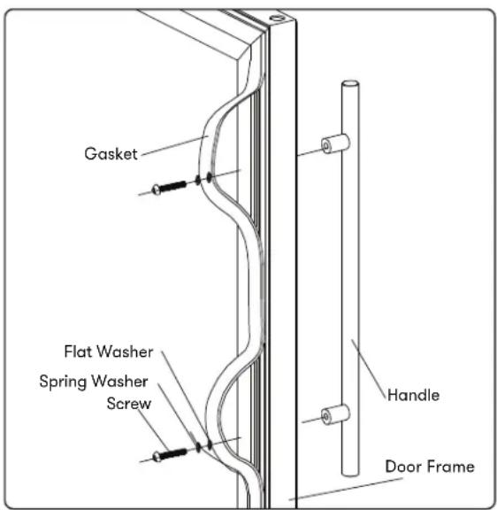 Zephyr Presrv PRW24F02CPG - Installing a Zephyr Optional Door Handle - 2